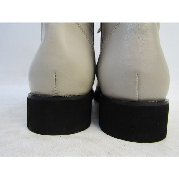 Franco Sarto Womens Size 11 M Beige Leather Lace Up Ankle Fashion Boots Booties - Picture 8 of 11